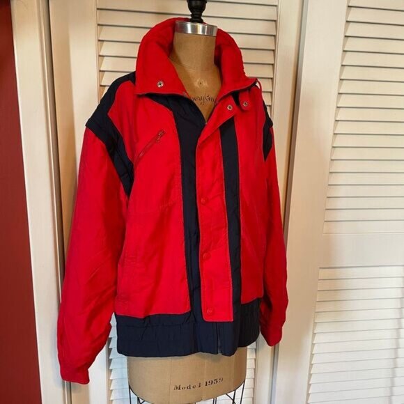 FILA | red & navy vintage snow jacket US SIZE 38 - Picture 2 of 16